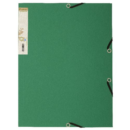 Map exacompta 56983e 380g m2 a4 24x34cm donkergroen 3kleppen