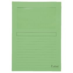 L-hoesjes 50103e papier 31x22cm groen venster beschrijfbaar