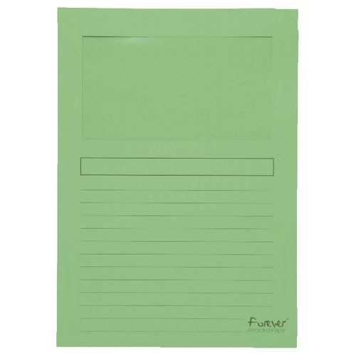 L-hoesjes 50103e papier 31x22cm groen venster beschrijfbaar