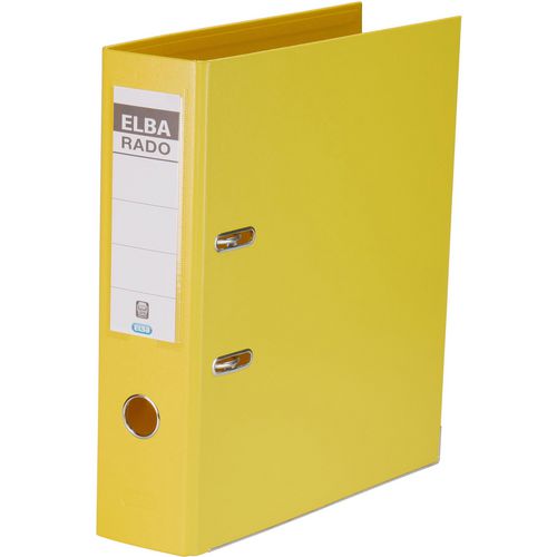 Ordner elba rado plast geel a4 500 vel karton polypropyleen