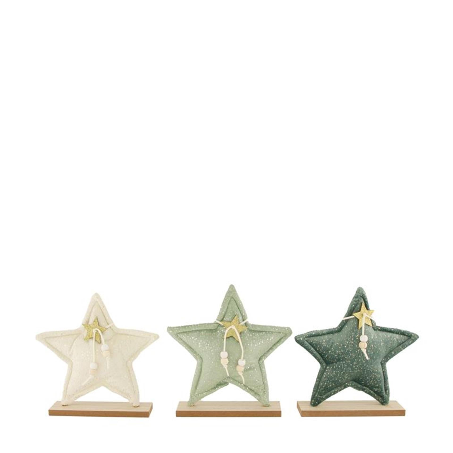 Dijk natural collections ster stof op standaard 18.5x4x18.5cm
