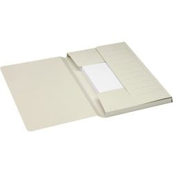 Dossiermap djois 3183607 karton 270g m2 folio 35x24cm grijs bedrukt 3 kleppen