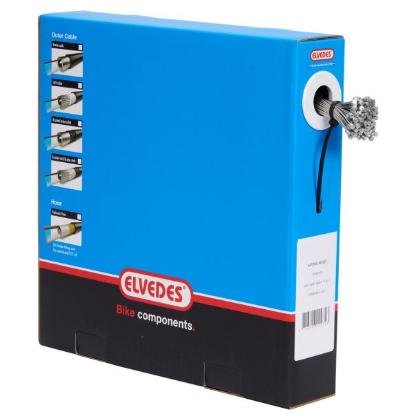 Elvedes schakel binnenkabel 2250 mm 7 x 7 draads rvs ø1,1 mm met n-nippel ø4,5 × 4,5 (doos à 50 stuks) - zilver