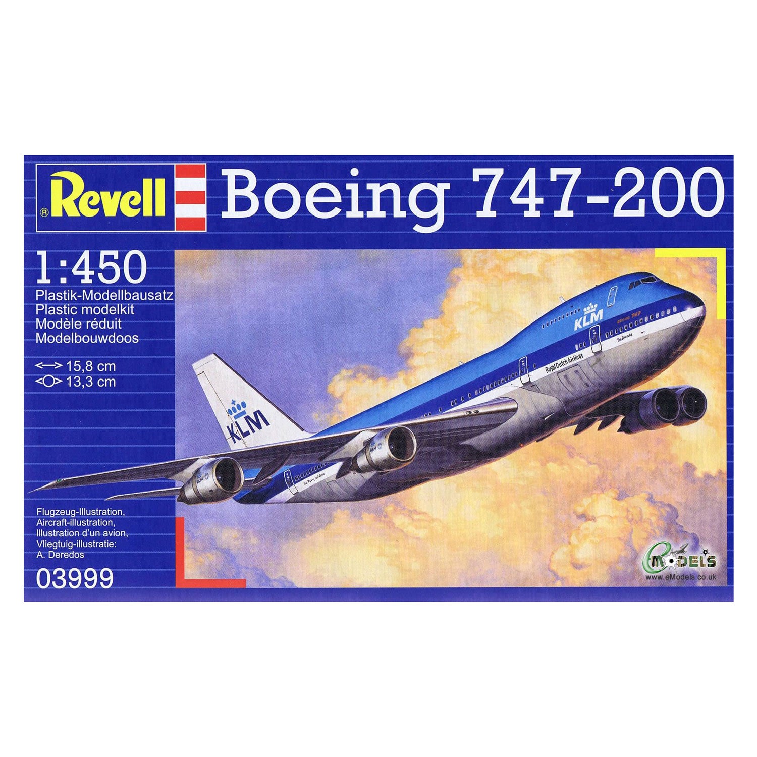 Revell boeing 747-200 jumbojet