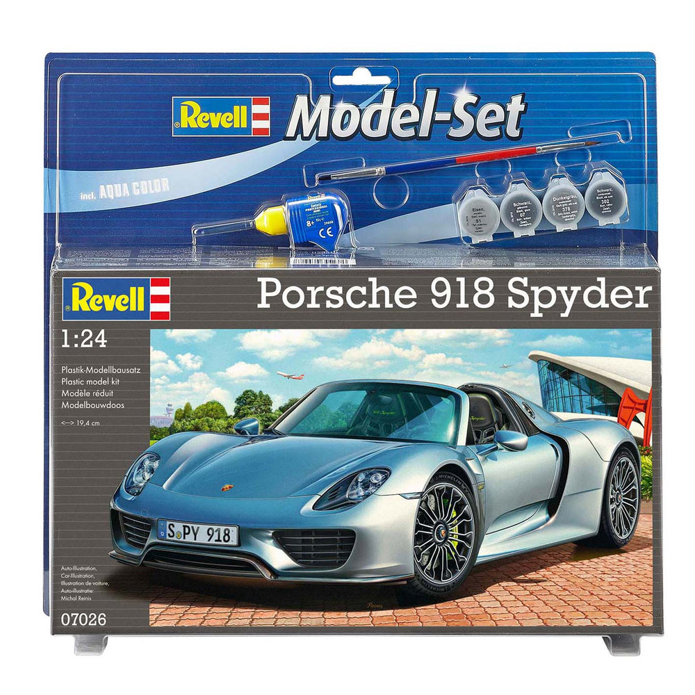 Revell model set - porsche 918 spyder - incl. basiskleuren verf