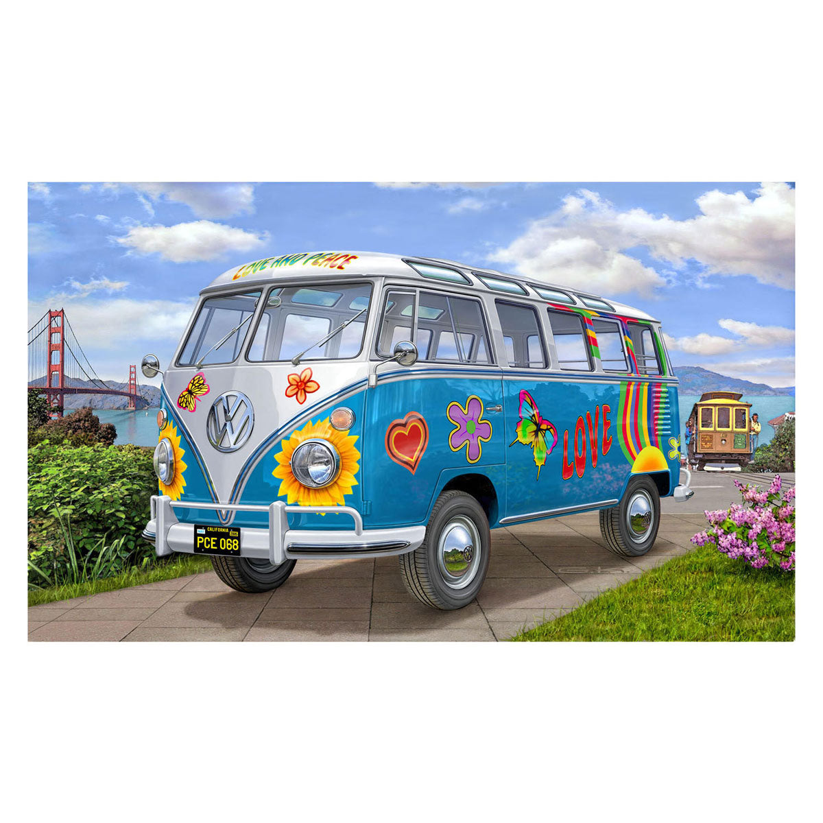 Revell volkswagen t1 samba bus flower power