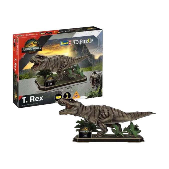 Revell 3d puzzel bouwpakket jurassic world - t. rex - 45dlg.