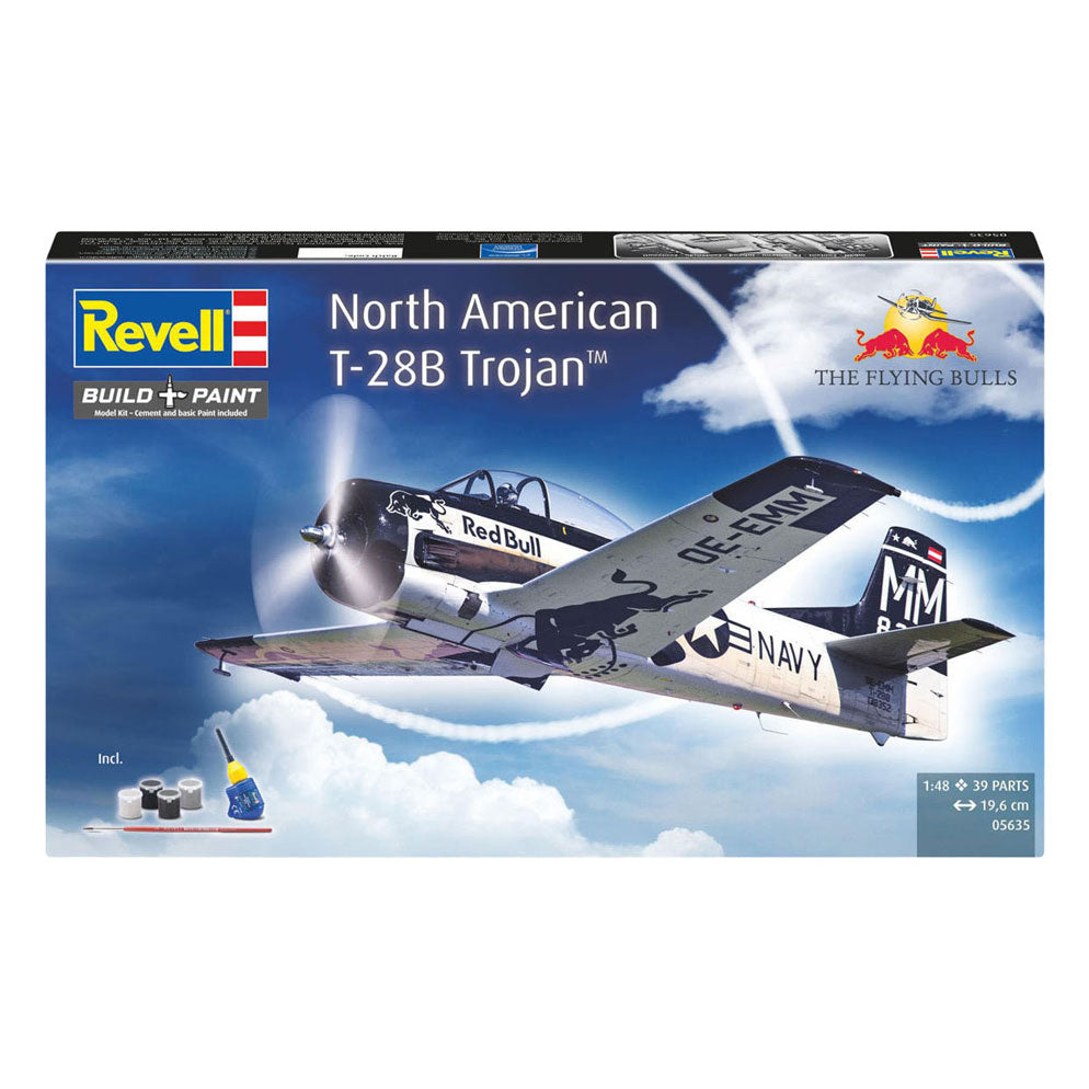 Revell modelbouwpakket - gift set t-28b trojan: flying bulls 25th anniv. 1:48
