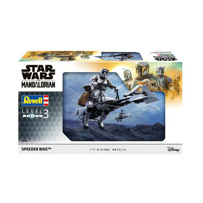 Revell modelbouwpakket star wars - speeder bike the mandalorian 1:12 - 102dlg.