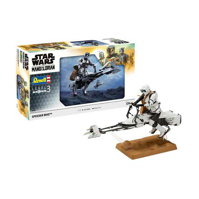 Revell modelbouwpakket star wars - speeder bike the mandalorian 1:12 - 102dlg.