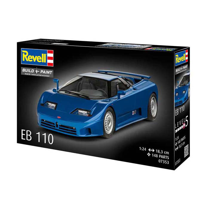 Revell modelbouwpakket auto - 07353 bugatti eb 110 - italiaanse supercar - auto plastic - 1:24 - modelbouw