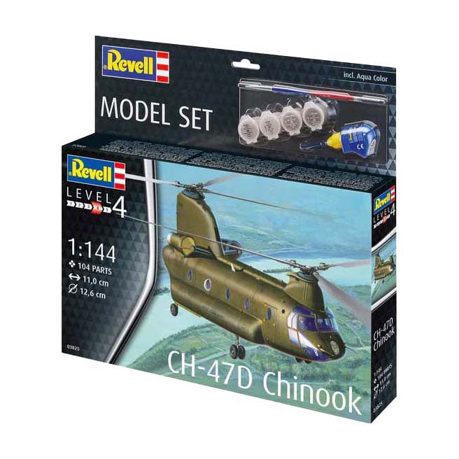 Revell modelbouwpakket - ch-47d chinook 1:144 - 104dlg.