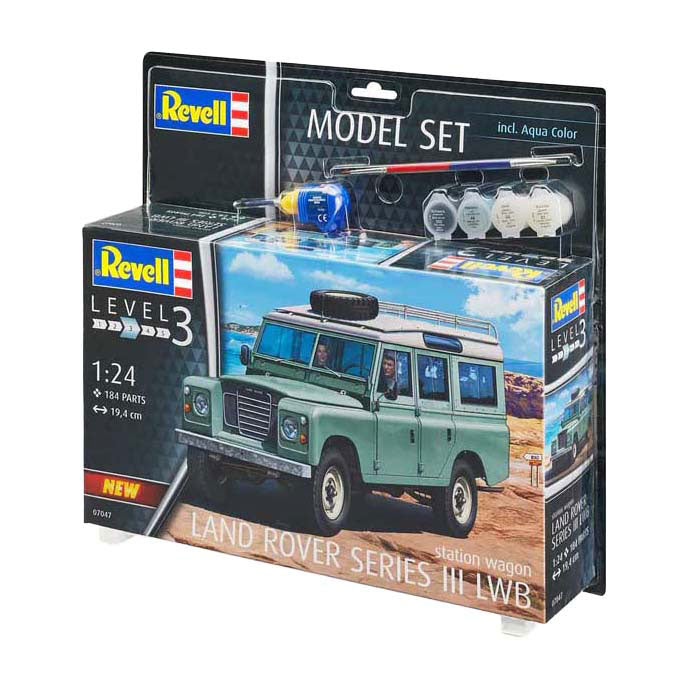 Revell modelbouwpakket - land rover series iii lwb (s. wagon) 1:24 - 184dlg. - incl. basiskleuren verf
