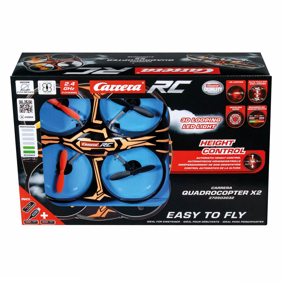 Carrera rc 2,4ghz quadcopter x2 drone