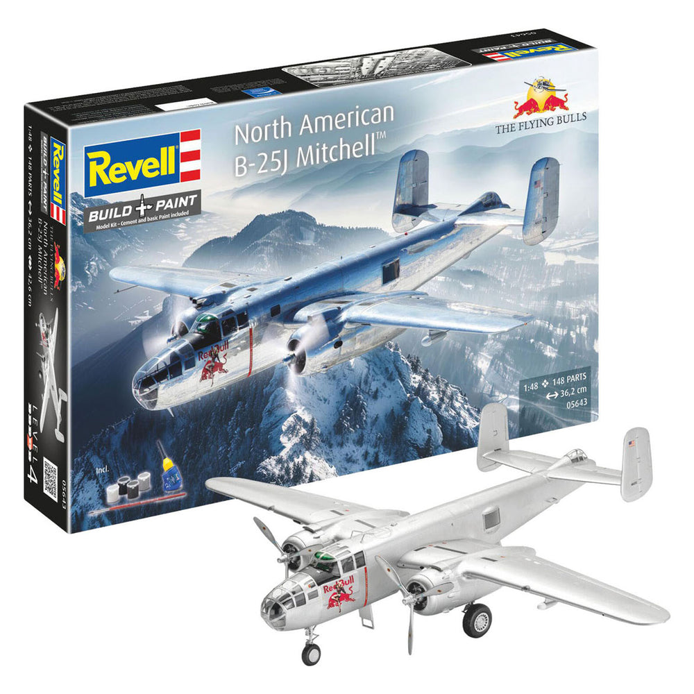 Revell modelbouwpakket gift set b-25j mitchell: flying bulls 1:48 - 148dlg.