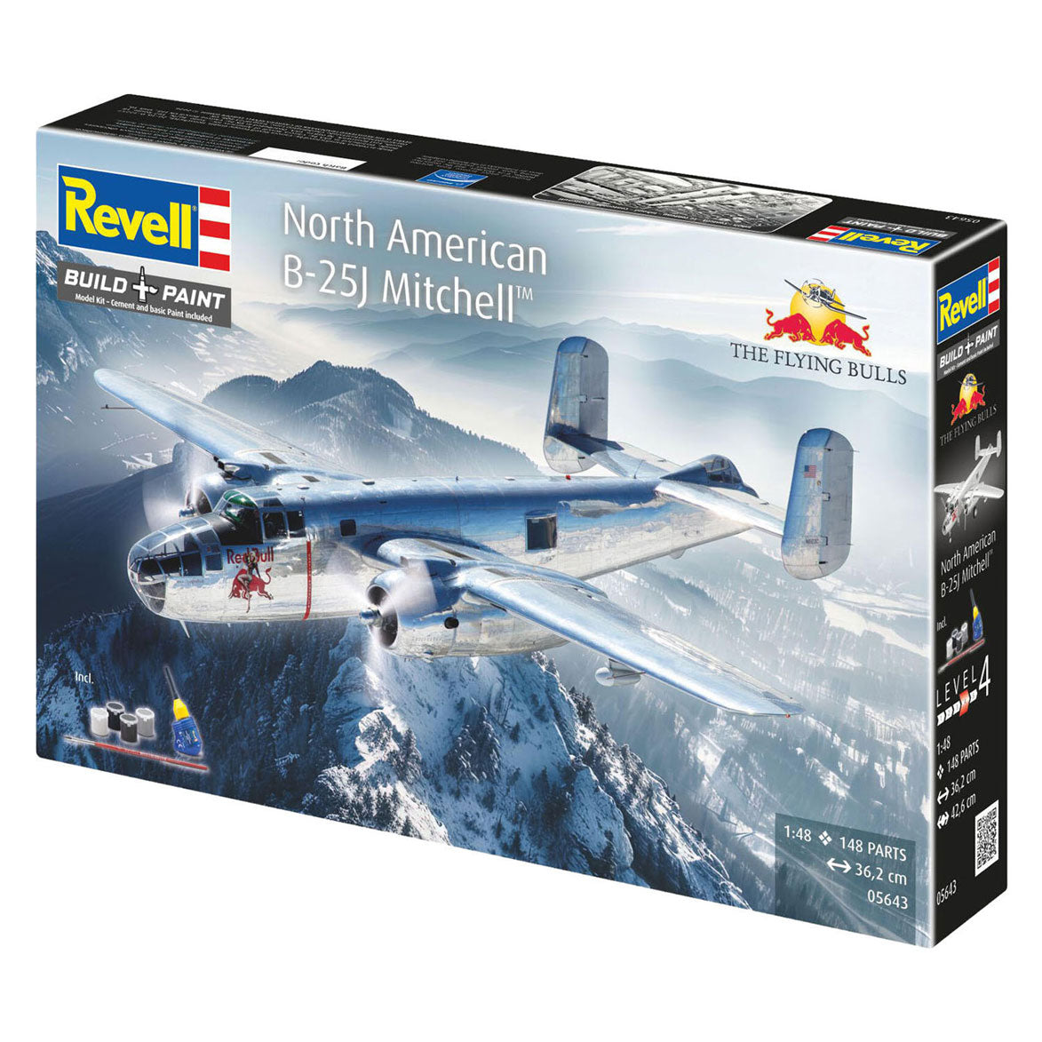Revell modelbouwpakket gift set b-25j mitchell: flying bulls 1:48 - 148dlg.