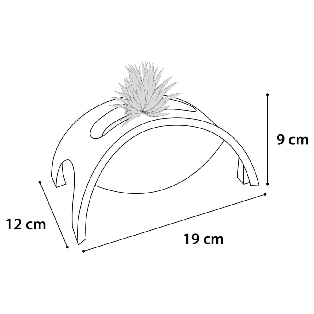 FLAMINGO FLAMINGO Kattenrolspeelgoed Crazy Bridge 19x12x9 cm wit
