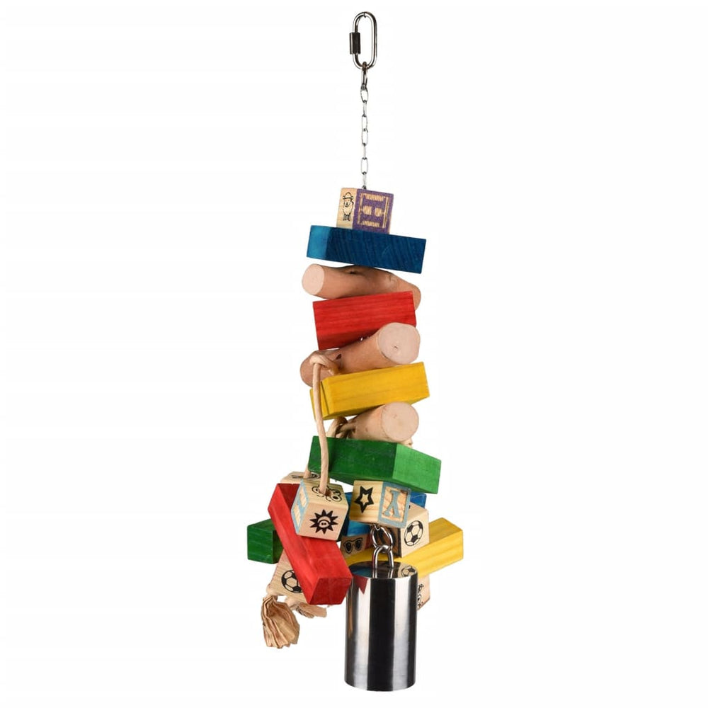 Flamingo vogelspeelgoed bel regenbooghanger 52 cm meerkleurig