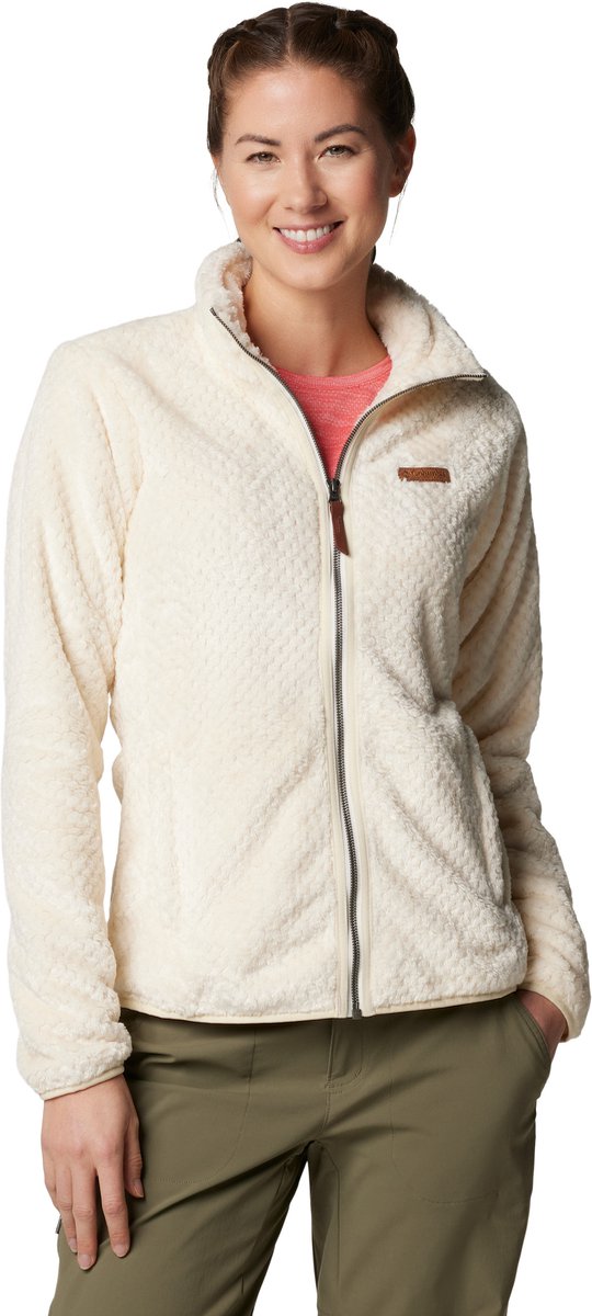 Columbia fire side ii vest dames met rits - sherpa fleece vest dames - outdoorvest - chalk - maat s