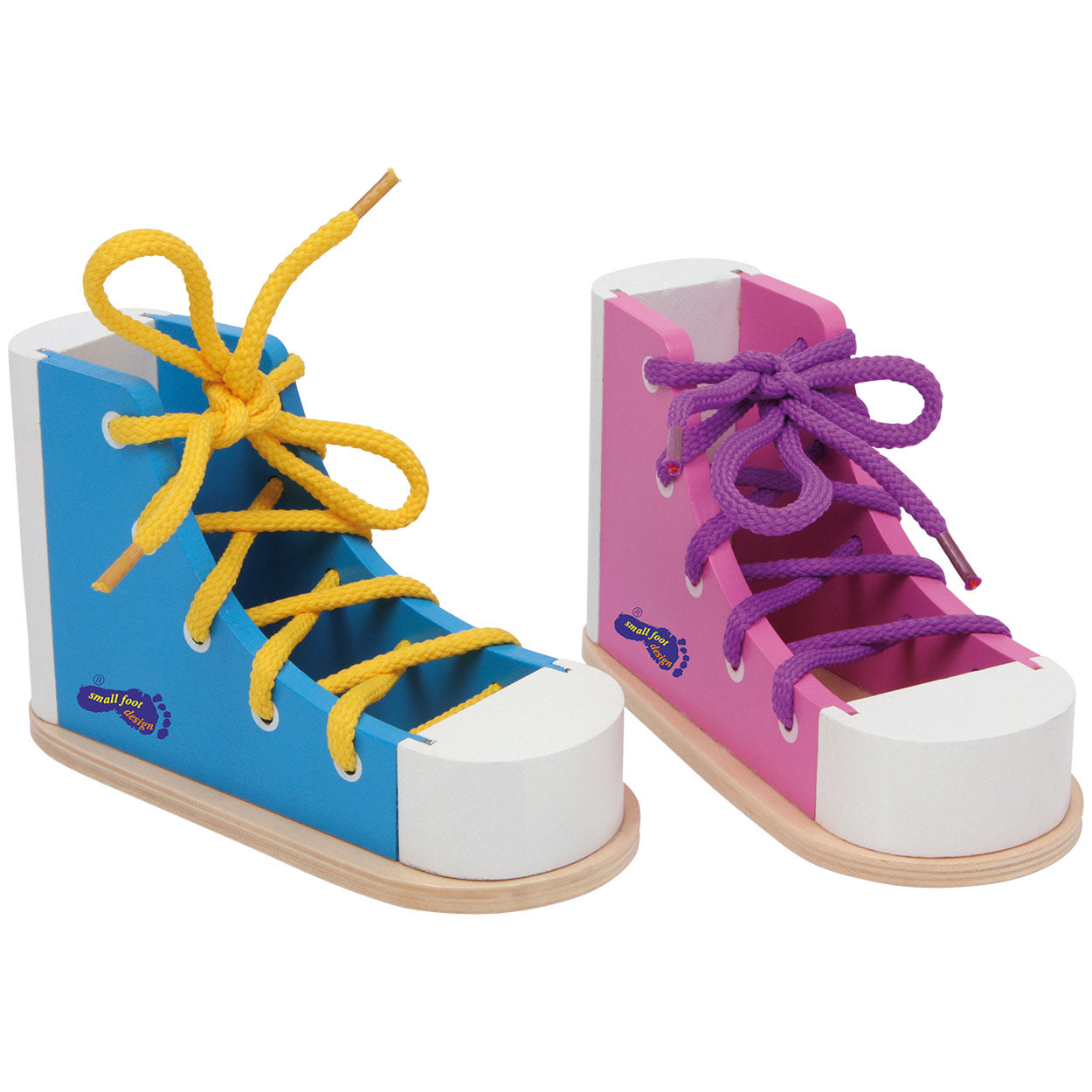 Small foot - houten rijgschoenen, 2st.