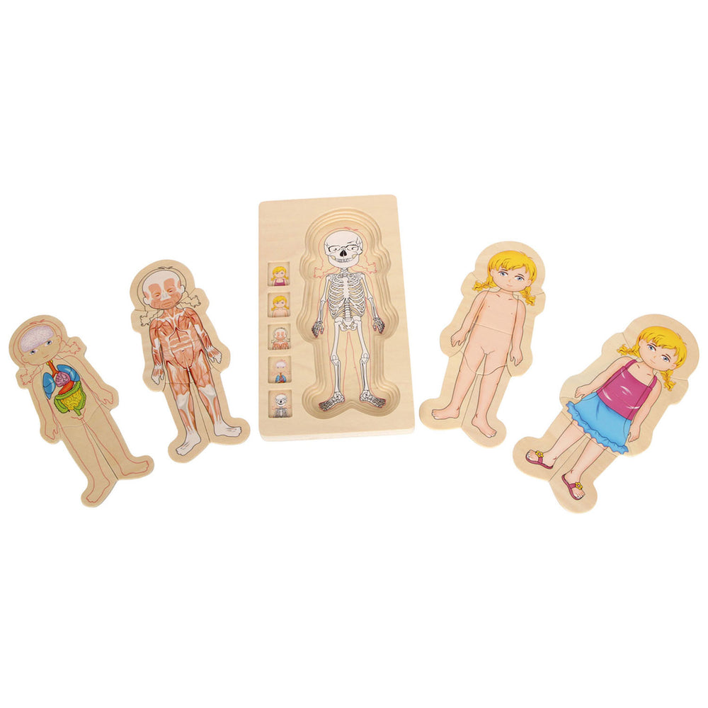Small foot - wooden body puzzle girl, 29 pcs.