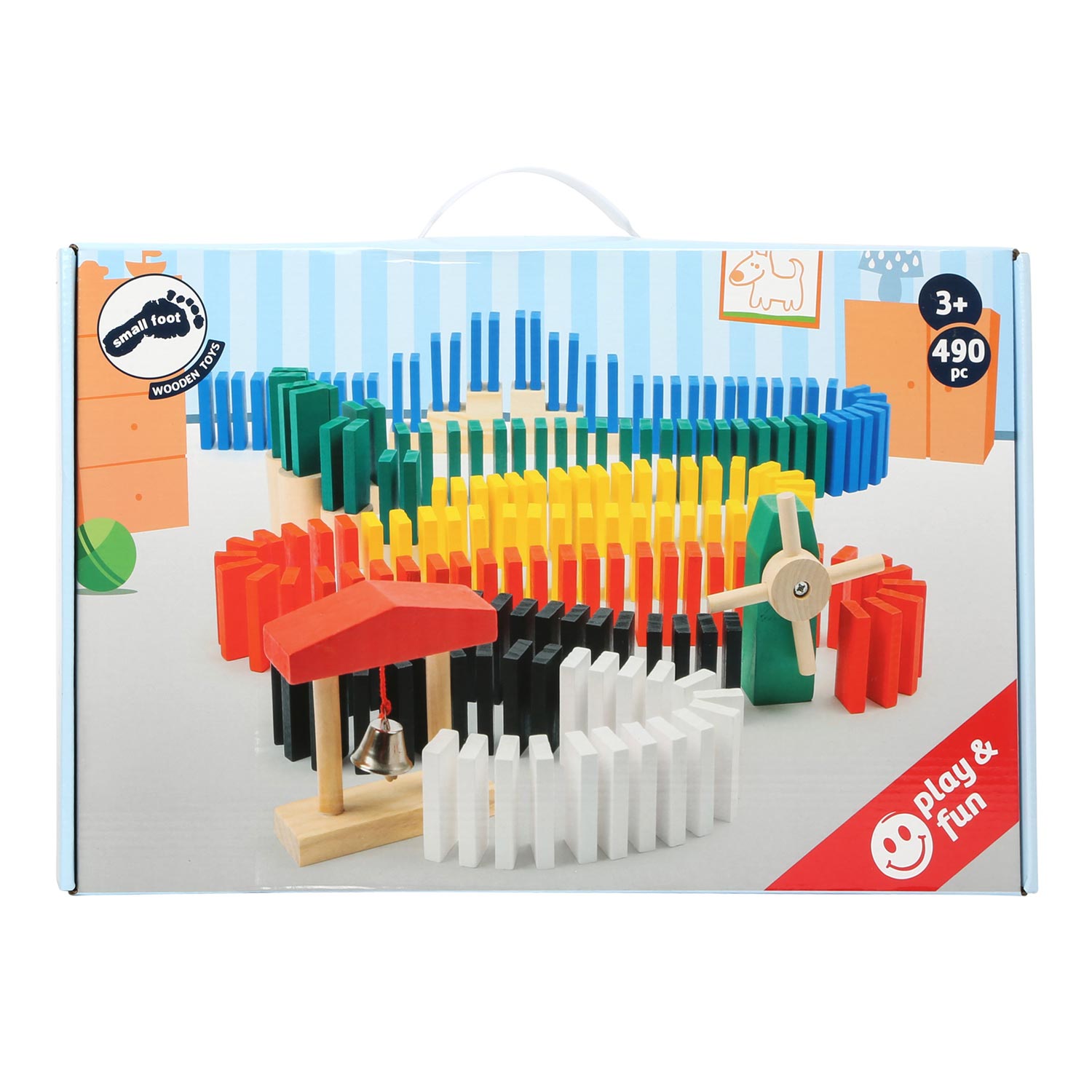 Small foot - Wooden domino rally, 490 pcs.