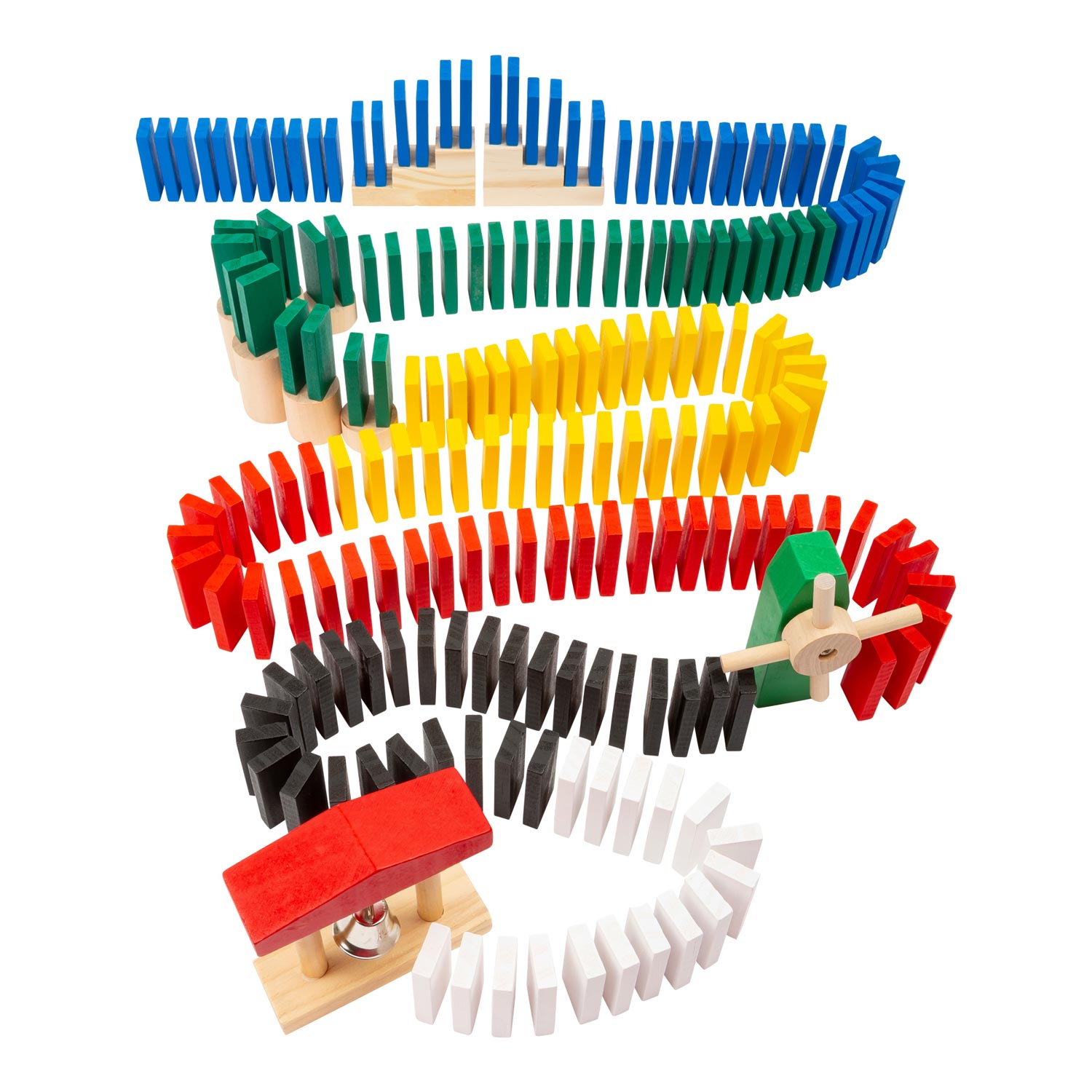 Small foot - Wooden domino rally, 490 pcs.
