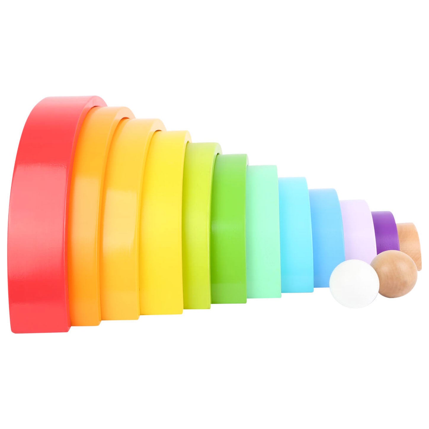 Small foot - houten bouwblokken regenboog xl, 14dlg.
