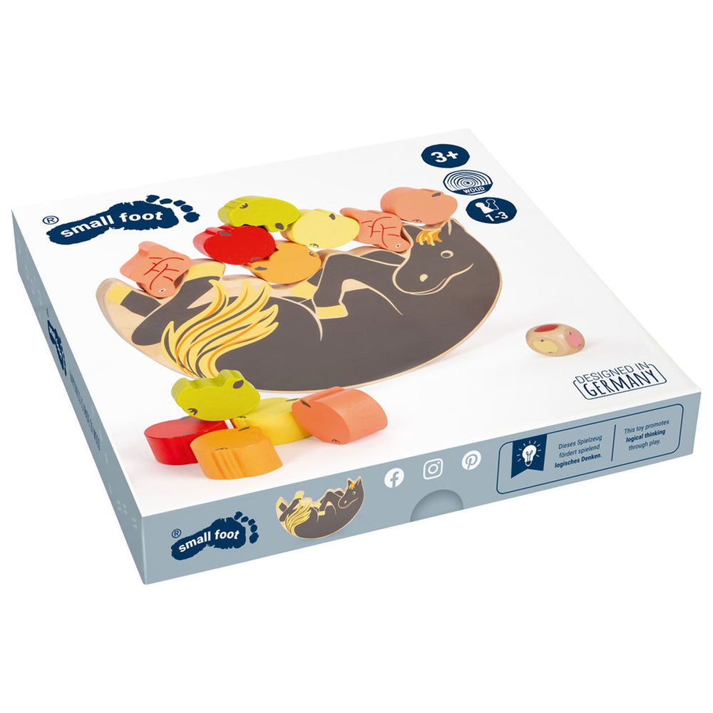 Small foot - wooden balancing game horse, 7 pcs.