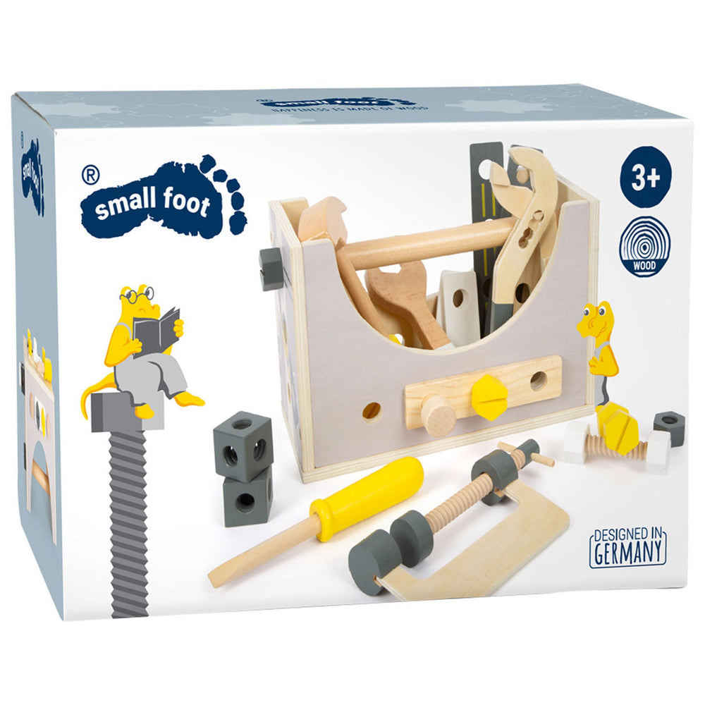 Small foot - Wooden tool box 2in1, 28pcs.