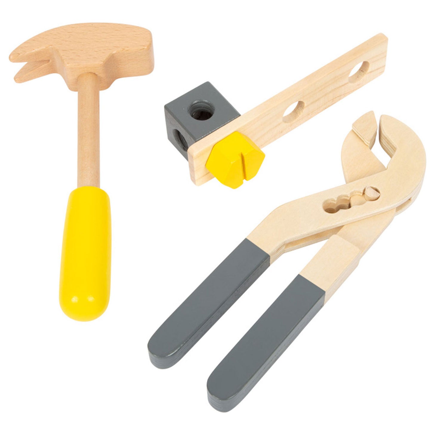 Kleine voet - houten gereedschapskist 2in1, 28dlg.