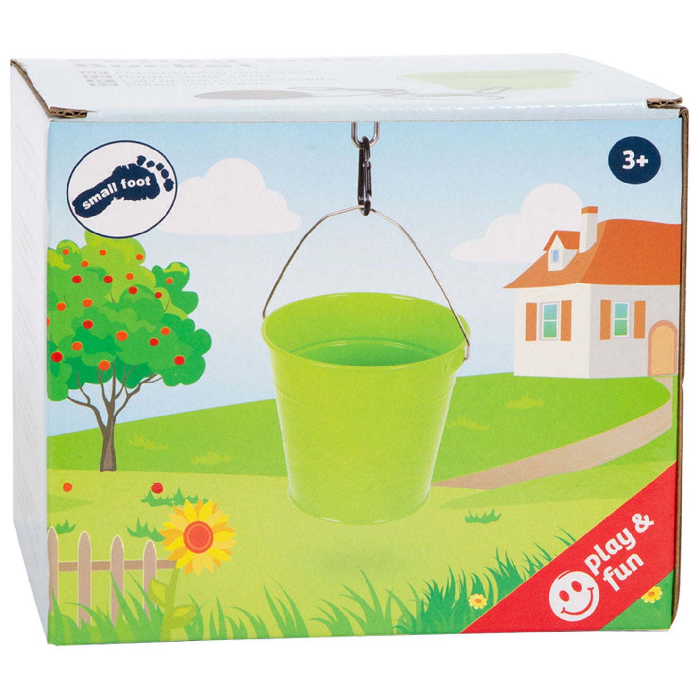 Kleine voet - emmer groen met katrol