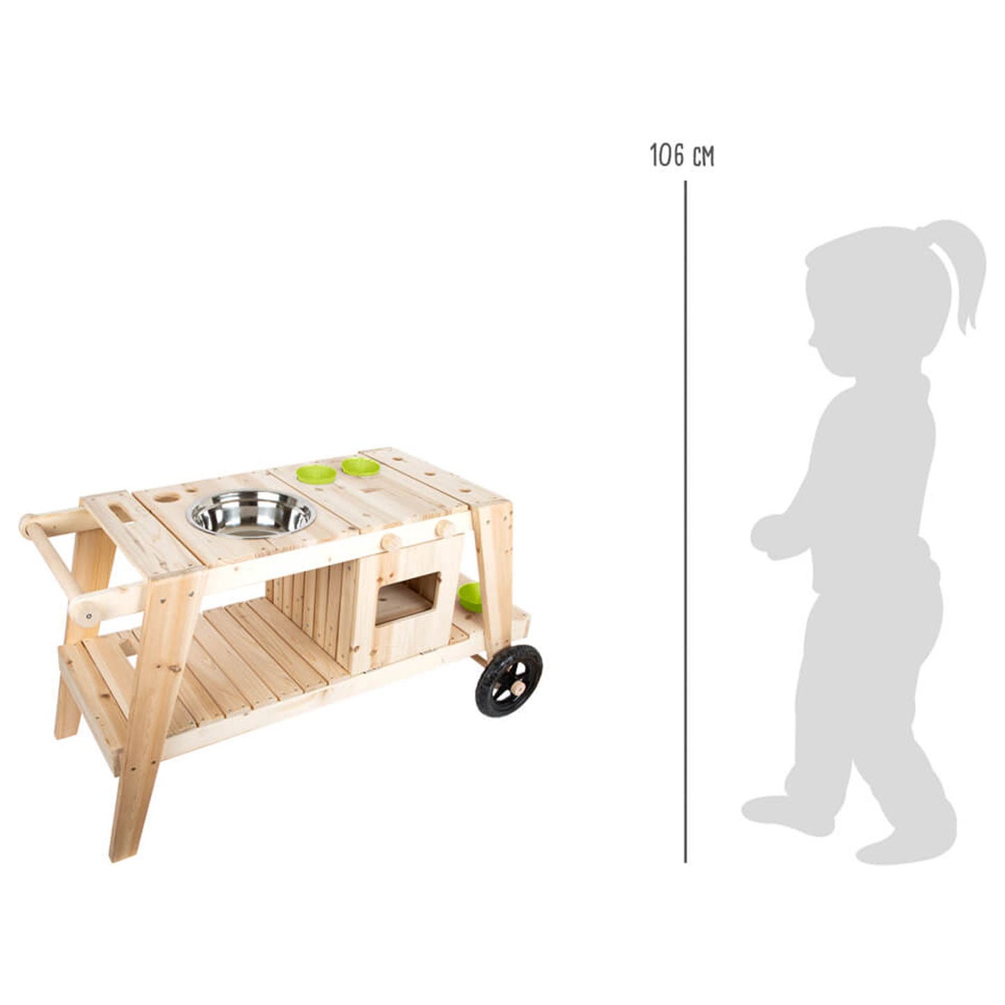 Kleine voet - modder buitenspeelkeuken