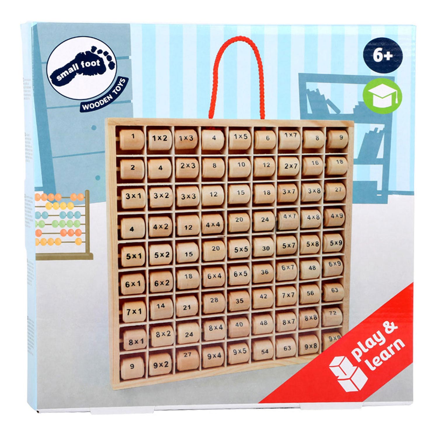 Small foot - wooden multiplication table 1x1