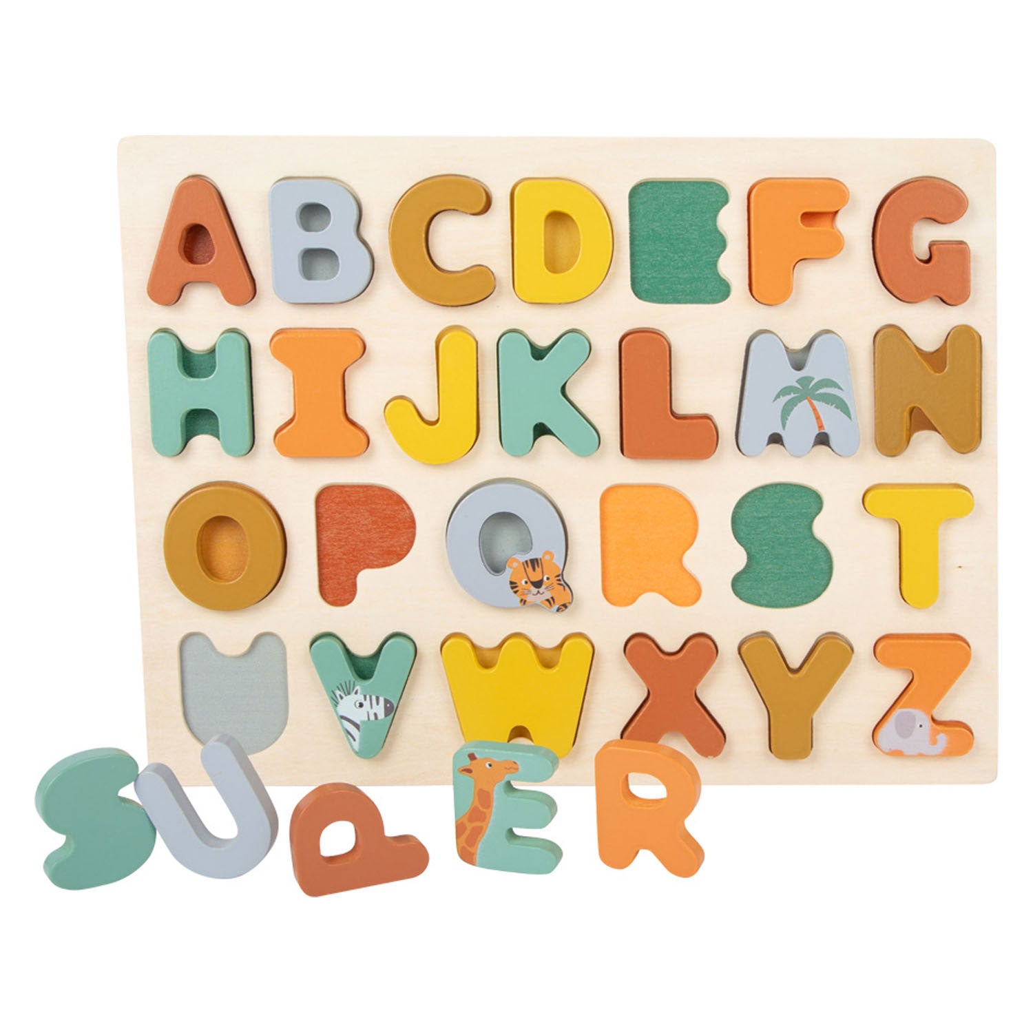 Small Foot Houten Alfabetpuzzel Safari