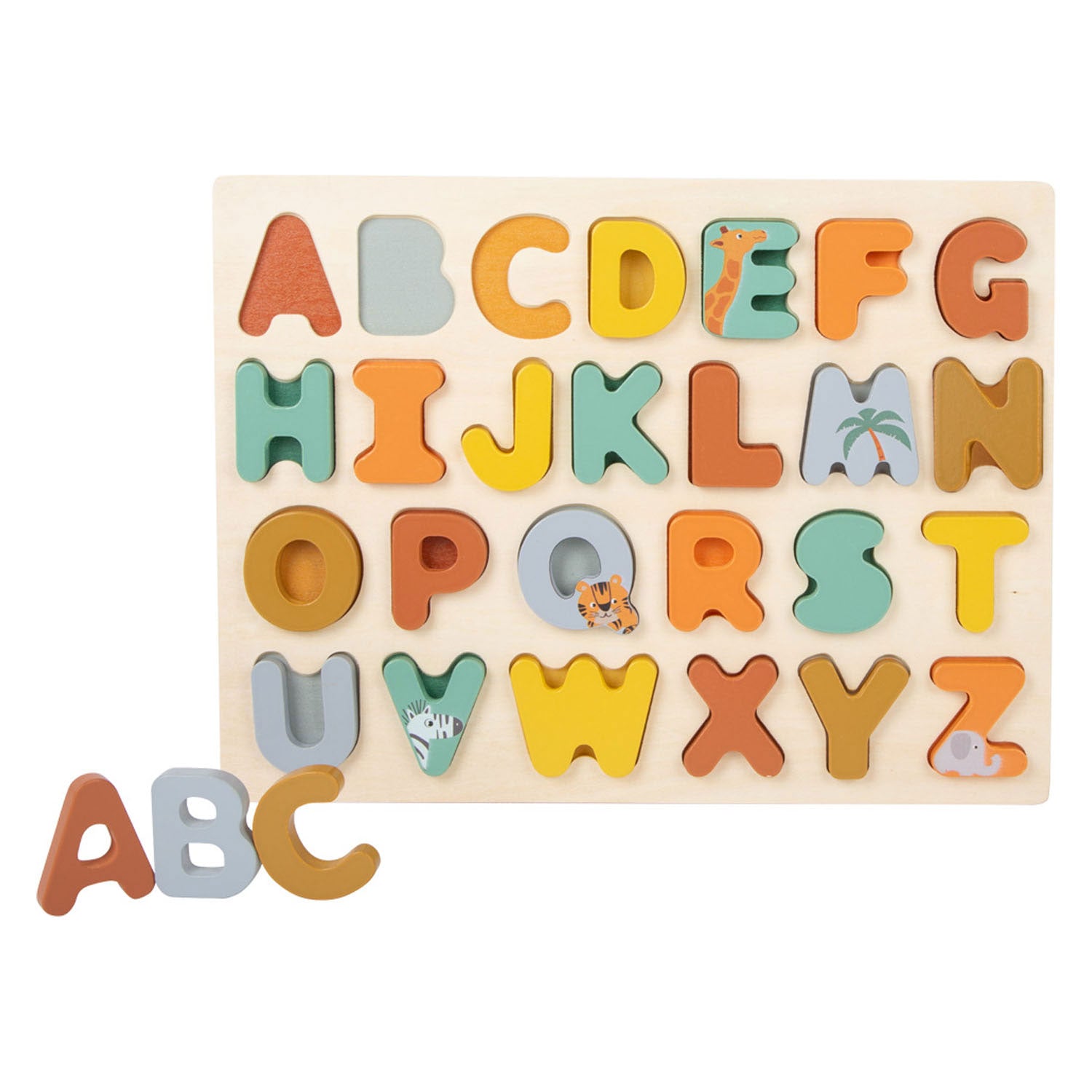 Small Foot Houten Alfabetpuzzel Safari