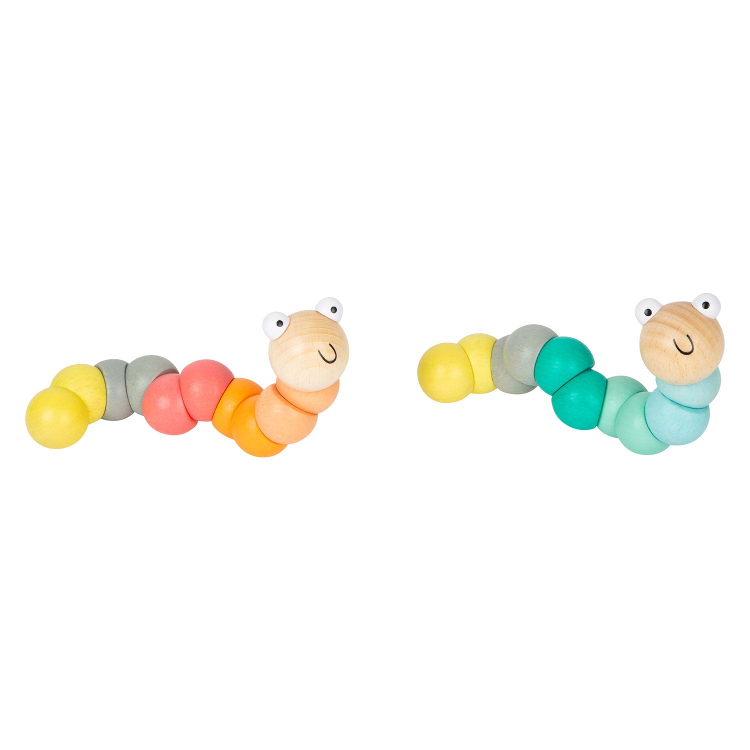Small foot - wooden motor skills caterpillar pastel