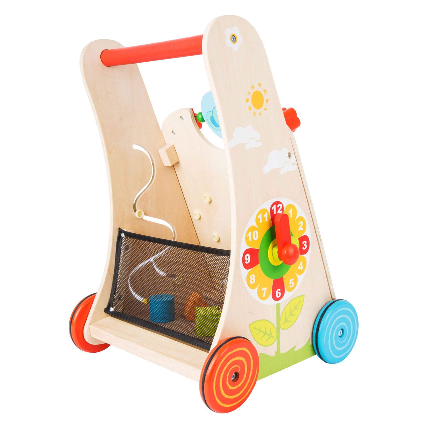 Small foot - Wooden baby walker colorful