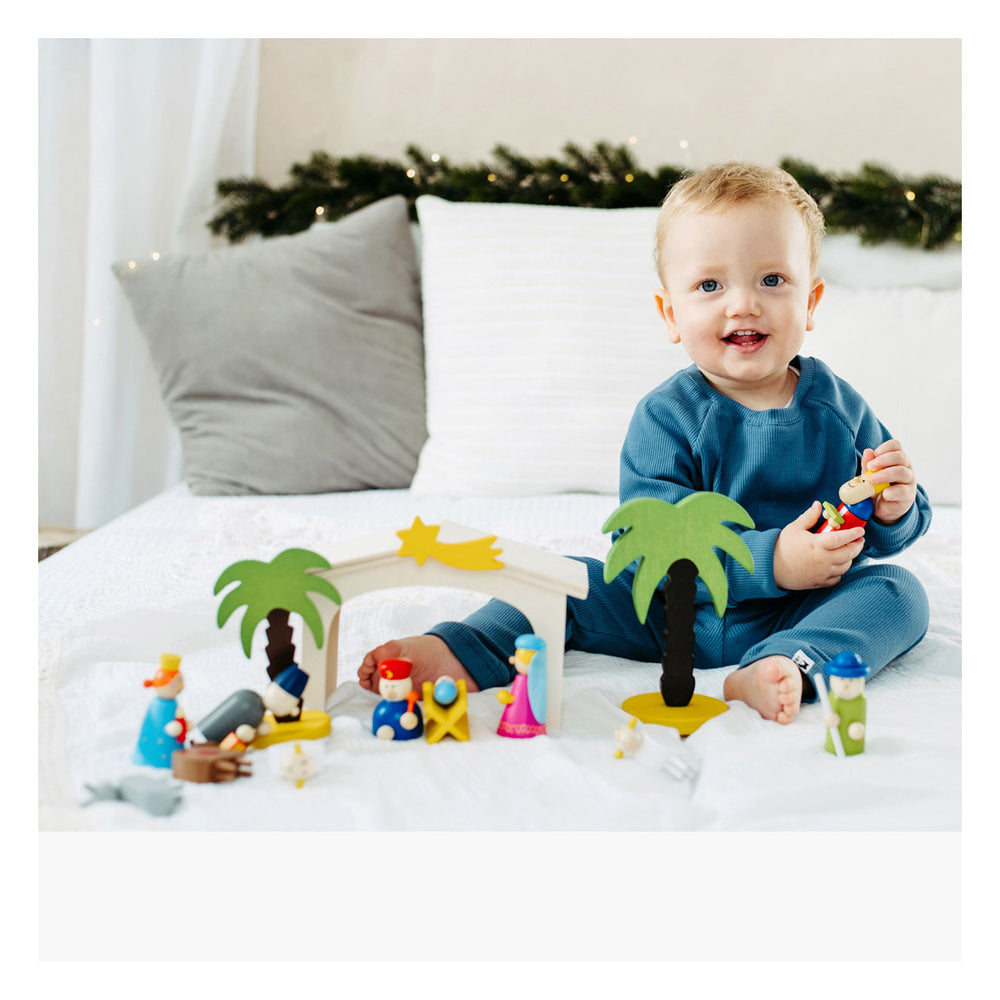 Small Foot Wooden Nativity Play Set, 15 pcs.