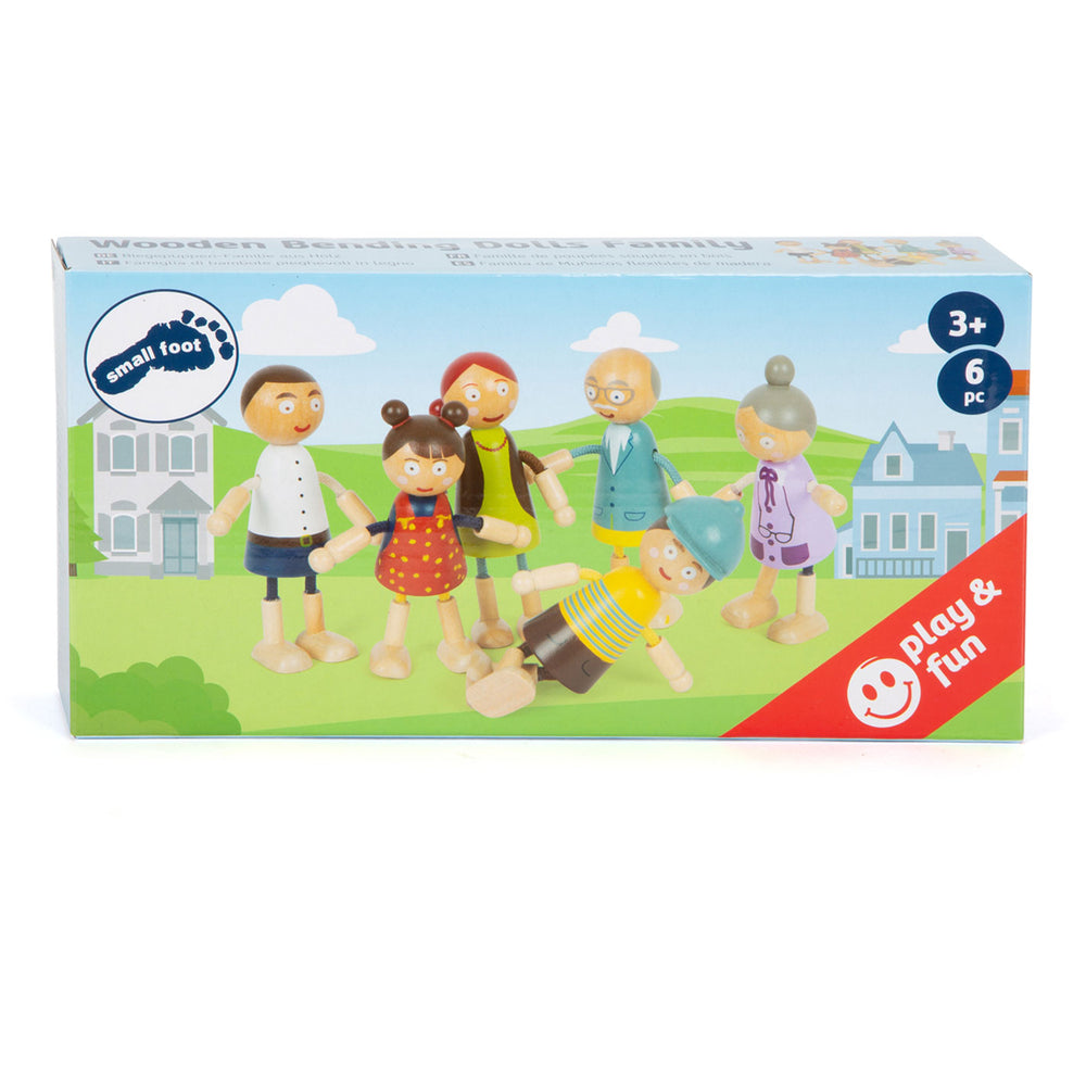 Small foot - wooden dollhouse family bendable, 6 pcs.