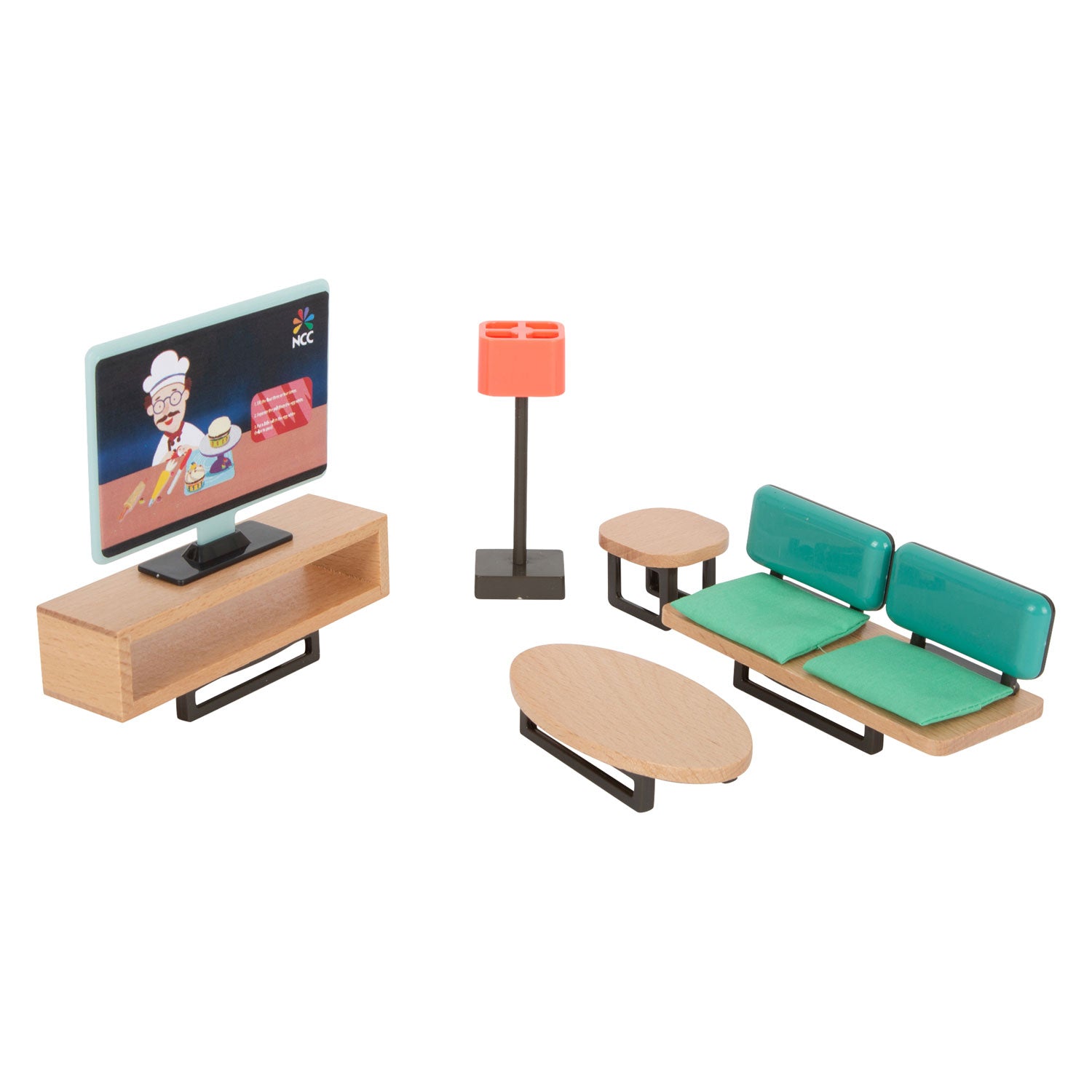 Small Foot Houten Poppenhuis Meubeltjes Moderne Set, 31dlg.