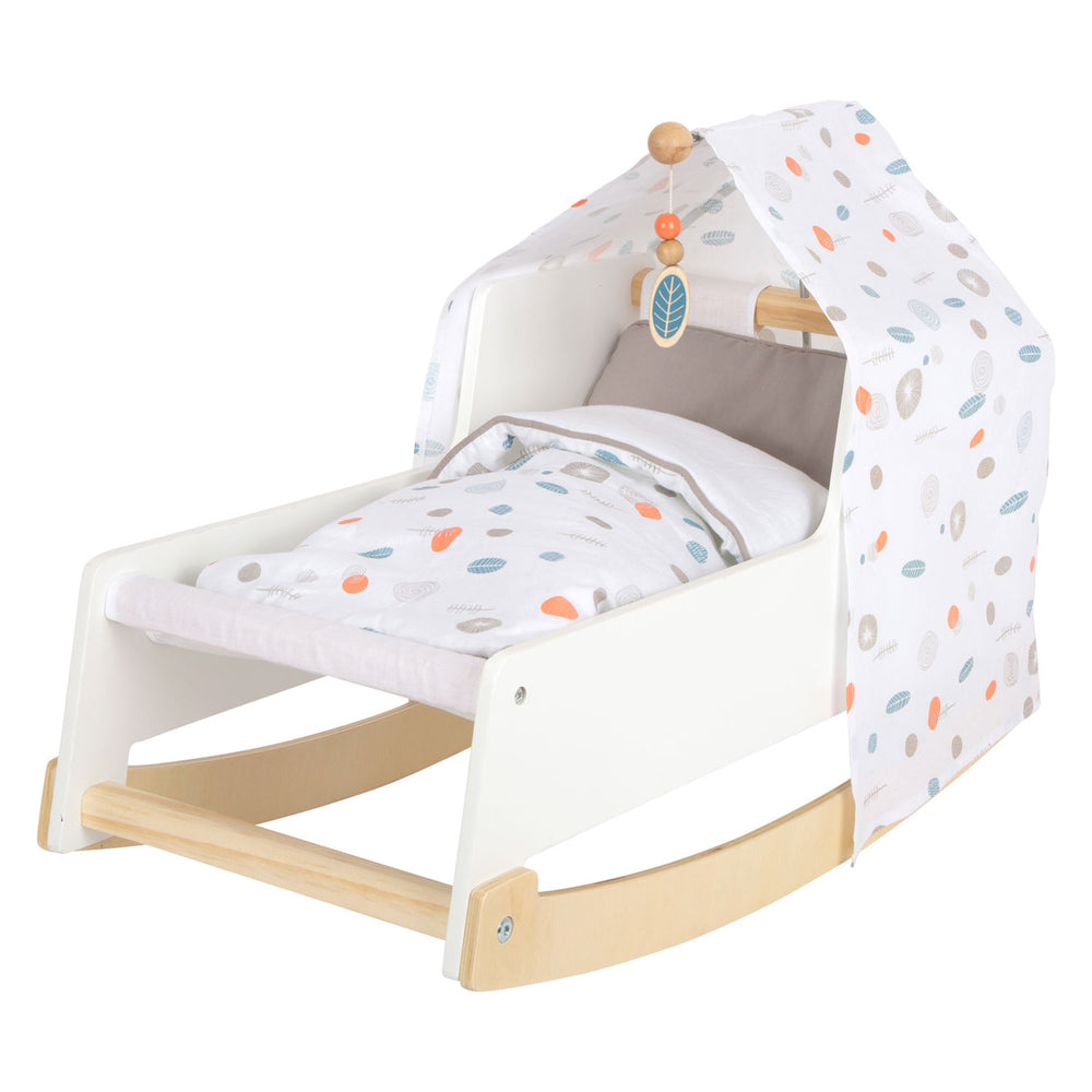 Small Foot - wooden rocking doll bed Little Button