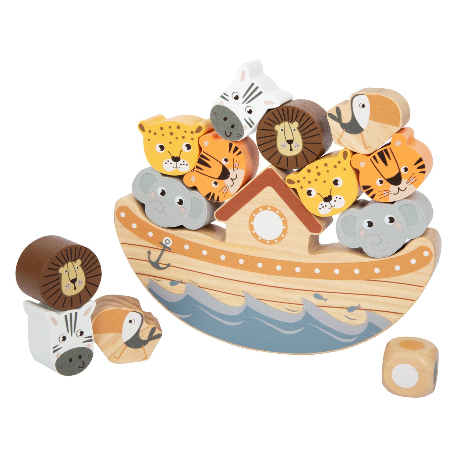 Small foot - wooden safari balancing game