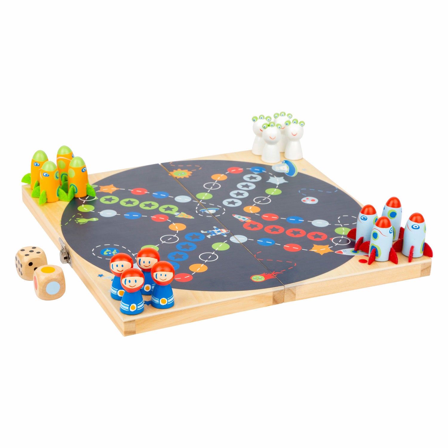 Small foot - houten ludospel ruimtevaart