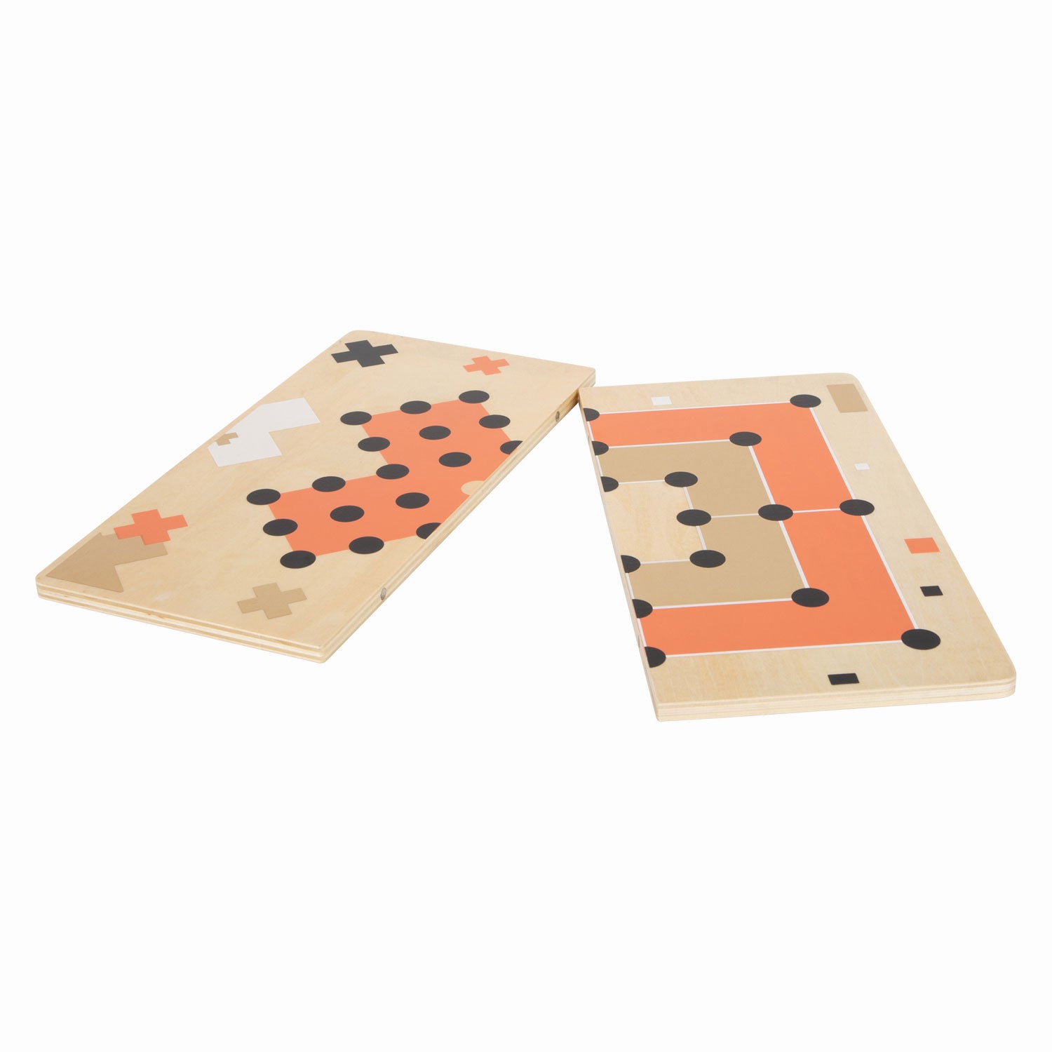 Small foot - Wooden solitaire and nine men's morris golden edition