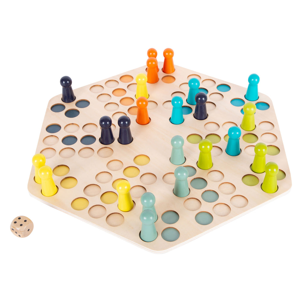 Small foot - wooden ludo game - 6 players