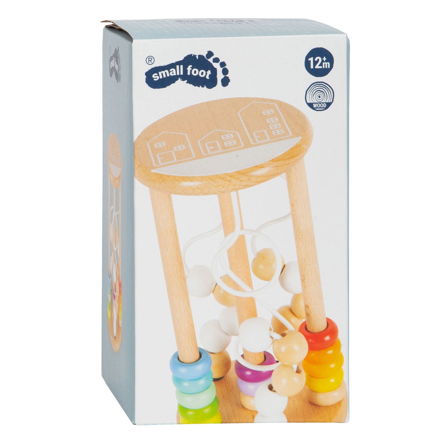 Small foot - wooden rattle motor skills spiral rainbow