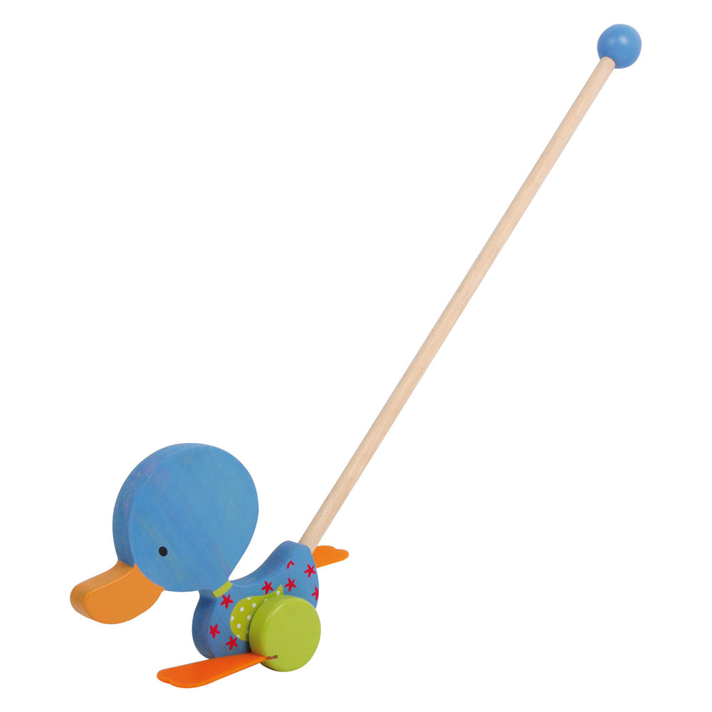 Small Foot Wooden Push Toy Duck Matteo with Stick