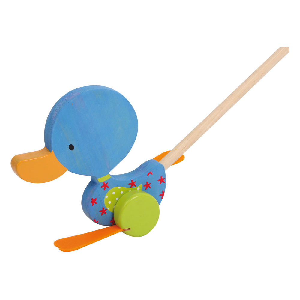 Small Foot Wooden Push Toy Duck Matteo with Stick