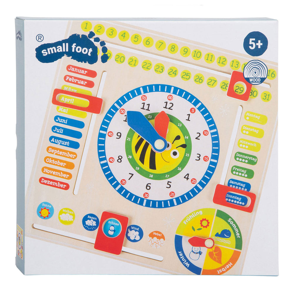 Small Foot - Wooden Calendar Clock Seasons with (German text)